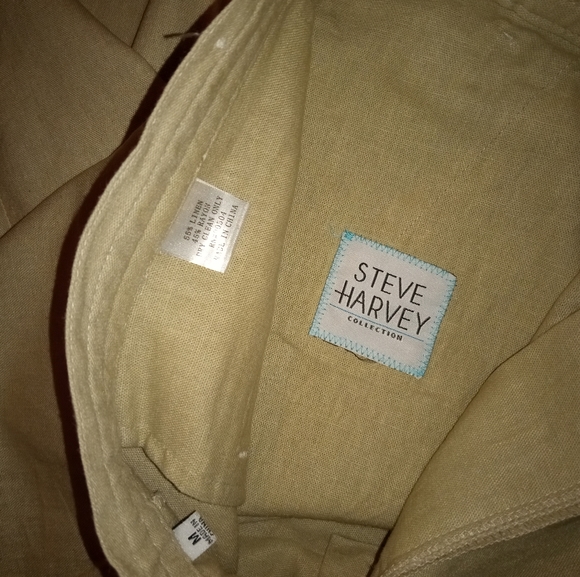 "STEVE HARVEY" LINEN, KHAKI'S, PLEATED SLACKS - Picture 5 of 13